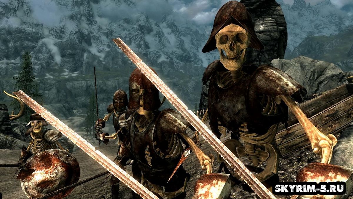 Древние скелеты - Ancient Skeletons в Skyrim